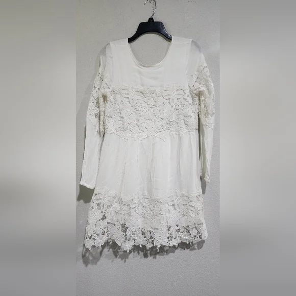 Abercrombie & Fitch Classic White Lace Mini Dress Size S - Picture 2 of 15